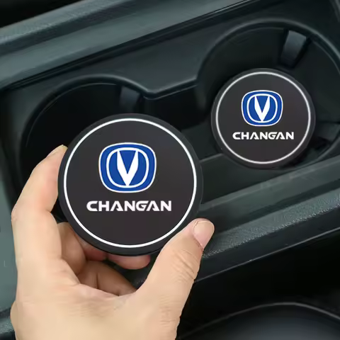 2Pcs Car Coaster Water Cup Bottle Holder Anti-slip Pad Mat Silica Gel For Changan CS25 CS35 CS55 CS7