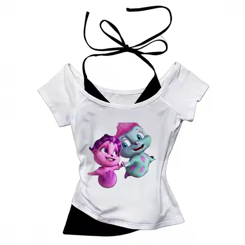 Bibble cropped top shoujo gyaru streetwear cutecore y2k top tees baddie graphic vintage alternative