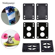 Nishiyuenyi 2pcs/set 3mm 6mm Skateoard Longoard Riser Pads lack Ruer Gasket Skate Truck Shock Pad Sk
