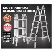 8/10/12/14/16/18/20/24 Steps Heavy Duty Multi Purpose Ladder Multi-Purpose Folding Ladder