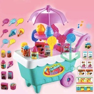 [ISTY] FI 503 / 502 / 501 Mini Ice Cream Cart Children's Toy - Small Ice Cream Trolley / Stroller + 
