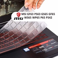 Keyboard Protector for MSI GS65 GF63 GF65 P65 PS42 PS63 MSI Thin 15 B12UCX Silicone Keyboard Cover
