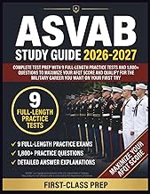 ASVAB STUDY GUIDE 2026-2027: Complete Test Prep With 9 Full-Length Practice Tests And 1,800+ Questio