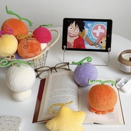 Anime ONE PIECE Devil Fruit Plush Keychain, Gum-Gum Fruit, Human-Human Fruit, Bomb-Bomb Fruit, Float