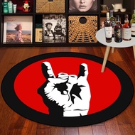 Good Quality Rock Gesture Carpet Bar Household Chair Mat Guitar Bass Rock Music Rack Drum Anti-slip 