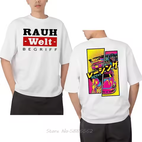 Rauh Welt Retro Turbo RWB 993 T-shirt Unisex Cotton T Shirt Oversized Fitness Tees Print Tops Men's