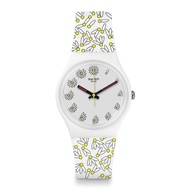 Swatch Pick Me 34mm Quartz Silicone Strap Watch