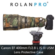 ROLANPRO Waterproof Lens Coat For Canon EF 400mm F2.8L IS III USM Camouflage Lens Case Lens Protecti