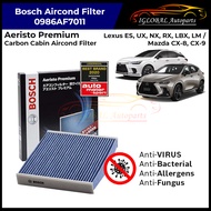 Bosch Aeristo Premium Activated 0986AF7011 AP-T10 Carbon Cabin Air Filter for Lexus ES, UX, NX, RX, 