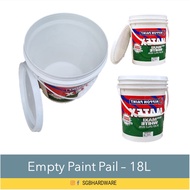 Recycle Paint Bucket with Cover & Handle (Metal/Plastic, Random)/Tong Cat Kosong Sahaja 18 Litre (Wh