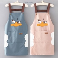 NARCISSUS13A0E Waterproof Apron, Kitchen Accessories Cartoon Duck Printing Antifouling Apron, Abrasi