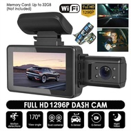3 . 0 cm I P S Screen HD 1 2 9 6 Driving Recorder Carry W F Version Front Rear Three