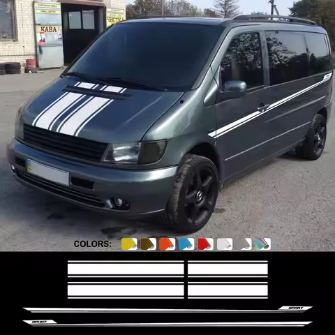 Car Whole Body Vinyl Stickers For Mercedes Benz Vito V Class Viano W638 W639 W447 V260 110 Marco Pol