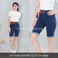 Jeans Wanita 3/4 YUNJI SHORT-twenty olshop