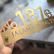 Aluminum House Number Plate New Design Sticker 家用 金属不锈钢 门牌号码牌定制 E4