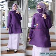 ATASAN KEBAYA SAJA MODERN NEW TUNIK TAFFETA / TAFETA BAJU KURUNG POLOS / BAJU KURUNG SITI NURBAYA/ S