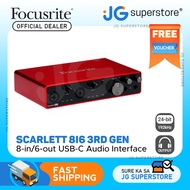 Focusrite Scarlett 8i6 3rd Gen USB-C Audio Interface with 2 Mic/Instrument Inputs, 24-bit/192kHz