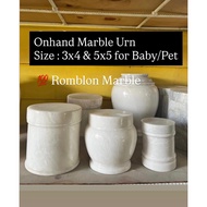 Fetus/Pet/Baby Marble URN 100% Romblon Marble for Cremated Ashes