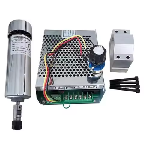 500W Spindle Air Cooled Motor ER11 ER16 Collet Chuck 0.5KW Adjustable 48V Power Supply Governor for 