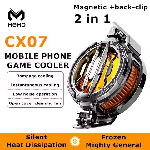 MEMO NEW Magnetic/ Back-clip 2 IN 1 Mobile Phone Semiconductor Cooling Fan Radiator CX07 for IPhone 