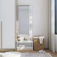 SB Design Square KONCEPT FURNITURE โต๊ะแป้งแบบยืน KC-PLAY รุ่น DRESSI สีขาว-ลินเบิร์ก (60x45x175 ซม.