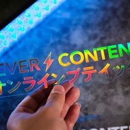 [P-A690] NEVER CONTENT Car Reflective Decal Conceal Scratch Decal Body Decal for Motorcycles