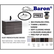 BARON A107 304 STAINLESS STEEL VANITY / BASIN CABINET FOR BATHROOM / TOILET