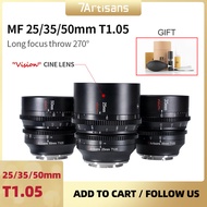 7Artisans 25/35/50mm T1.05 APS-C MF Cine Lens for Fujifilm X /Sony E /M43/Canon RF/Sigma L Panasonic