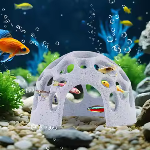 Aquarium Cave Fish Shrimps Shelter House Hides Aquarium Decoration Small Fish Hiding Tools Fish Rest