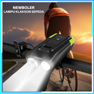 COD NEWBOLER Lampu Klakson Sepeda Bike Light T6 LED 800 / lampu sepeda depan cas super terang 1 set 