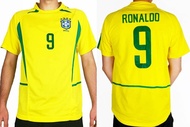 clu World Cup 2002 Retro Brazil Jersey Home Ronaldo Football Tshirt Soccer Tee Player Version ulc
