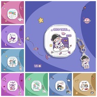 Clear Case for Baseus WM01 TWS Cute Cartoon Couple Astronaut Baseus WM01 cover soft TPU Transparent 