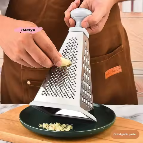 Multifunctional Vegetable Grater Chopper 4 Side Manual Stainless Steel Cheese Garlic Ginger Fruit Cu
