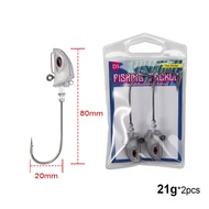 D1 New Zinc Alloy Hook 7g 10g 14g 21g Head Jig Weight Strong and Sharp Fishing Tackle of Environmen