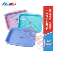Aksesoren Nampan Segi Plastik Alexish [Kazuki 156] / Wadah Saji Makanan / Tempat Simpan Kue Nasi