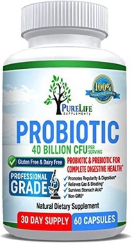 ▶$1 Shop Coupon◀  Probiotics 40 Billion, Probiotic for Men, Probiotics for Women, Helps Constipation