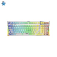 AULA F98 Transparent Gasket Gaming Mechanical Keyboard Transparent White
