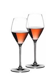 Set of 2 Riedel rose champagne glasses