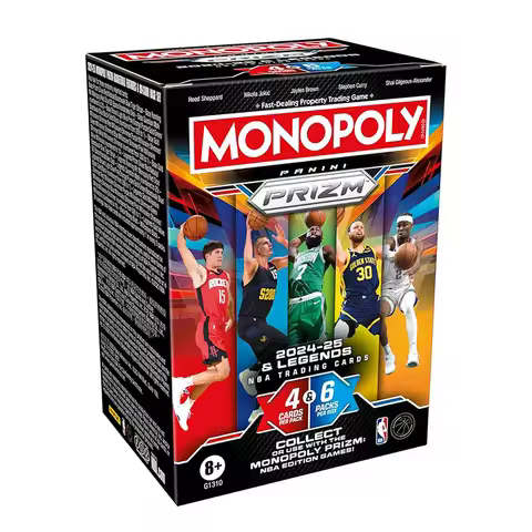 Panini 2024-25 Prizm Blaster Box, NBA Basketball Cards Blind Box, Monopoly Series Collection, Offici