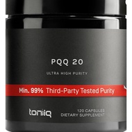 Toniiq 99%+ 20mg Supplement - Ultra High Purity PQQ 20mg Concentrated Formula - PQQ 20 mg 120 Capsul