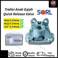 9735000030 Trailer Universal Quick Release Valve / Anak Gajah Bunyi Brake Valve (3/8, M16, M22) SORL