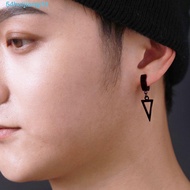 HUIJIANG Cross Clip Earring Cool Hip Hop Fake Piercing Stainless Steel Male Drop Earring Non-Piercin