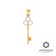Arthesdam Jewellery 916 Gold Two-Toned 3 Ring Key Crown Pendant