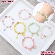 BEHOOFF Bohemian Bracelet, Lucky Multicolor Korean Daisy Bracelet,  Elastic Crystal Beaded Bracelet 