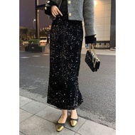 Long Sequin Skirt