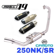 Project79 Exhaust CF Moto NK250/250SR Full System Piping Stainless Steel Muffler Ekzos Manifold CFMO