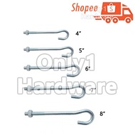 J SHAPE FAN HOOK MILD STEEL J SHAPE FAN HOOK MULTIPURPOSE CEILING HOOK