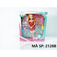 2128B BABY BOX 1C JOINTS, GLASS EYES, EARRINGS, NECKLACE, HAIR COLON, HAIR CLIP, 3C HEART BALLOON Gi