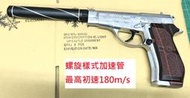【槍工坊】現貨! 最新電鍍銀 螺旋加速板  升級 WG 301初速180m/s全金屬CO2槍M84
