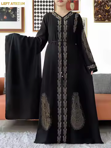 High Quality Women Elegant Abaya Long Sleeve Chiffon Abaya Muslim Women Dress Islamic Clothing Cardi